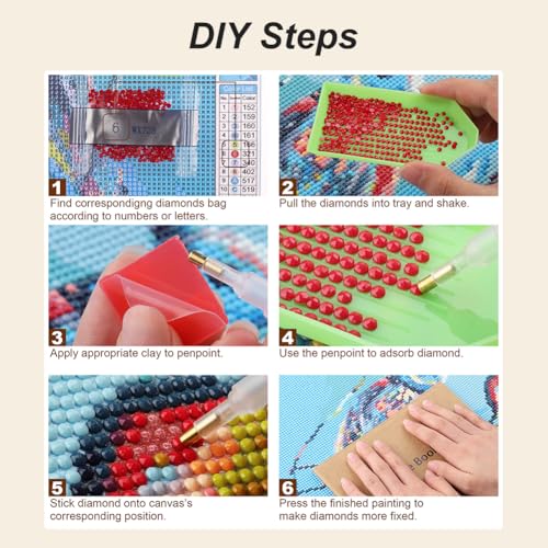 Acudotr Bird Diamond Art Kits for Adults, DIY Home Decor, 12x12 Inch | 5D DIY Diamond Painting kits, Full Round Drill Design, Easy for Beginners, Complete Tools Set, Prefect Handmade Gift