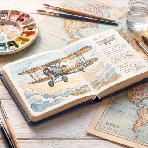 Sketch Book 5 x 5 Inch Navy Blue Small Sketchbook,80 Sheets Drawing Pad | Lay Flat, Square Drawing Journal with Ribbon Bookmark & Inner, Pocket Acid Free Paper for Pencil Charcoal Pen Travel Art - color: Navy Blue