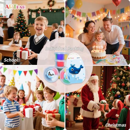 ARTPAR Air Dry Clay Kit for Kids,12 Marine Animals Modeling Magic Clay Set - color: Clay Marine Kit