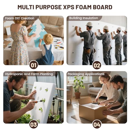 Multi Purpose XPS Foam Board,2 Pack 15.6x11.7X 2in Polystyrene Craft Foam | Rigid and Easy to Shape,DIY Modeling Art Projects, Party Decoration, Cosplay Prop Production, Carve,Heat Insulation - size: 15.6x11.7x2in-2pcs
