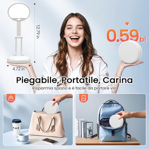 Battery Battery Operated Cordless Rechargeable Lamp - 3600mAh 10 Brightness Wireless LED Desk Table Lamp, Small Mini Portable Battery Powered Light for Home Office, Reading, Nail Light - color: White