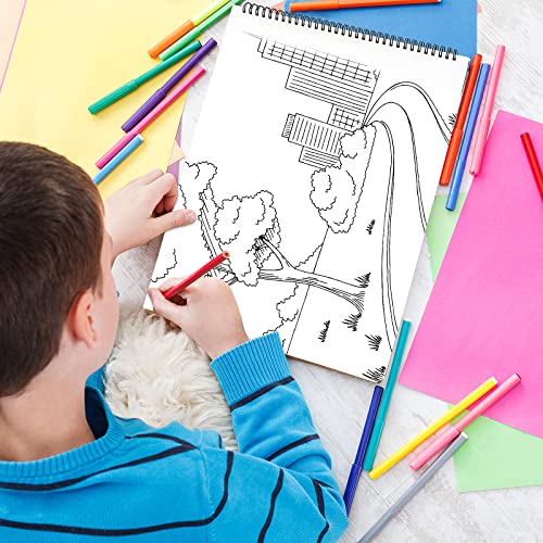 HEIHAK 10 Pack A4 Sketch Notebooks, 60 Pages 30 Sheets Top Vertical Spiral Bound Pocket Sketchbooks, Small Spiral Notepads Sketch Pads Bulk for Kids Drawing, Sketching, Painting, Writing, Crafting - size: A4 60 Pages 10 PCS