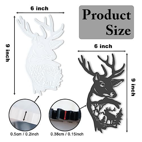 Deer Wall Decor Resin Silicone Mold, Deer Antlers Head Epoxy Casting Mold for Wall Hanging Mount Decor, DIY Door Wall Art Home Party Unique Decoration - size: Deer head face turn