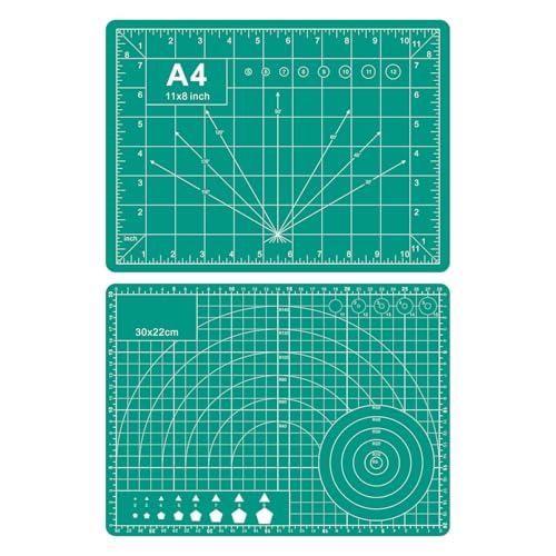 Self Healing Cutting Mat, 8" x 11", Double-Sided Rotary Cutting Mat for Sewing, Quilting, Scrapbooking & Craft, Craft Cutting Board for Hobby Use(A4) - size: 11"L x 8"W