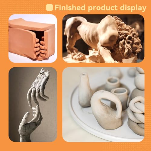 Pottery Tools Kit, Clay Tools Set, Ceramic Tool Kit | Pottery Tools and Supplies with Clay Cutting, Modeling, Trimming Tools for Smoothing, Cleaning, Carving - color: Red