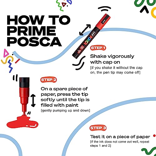 POSCA® PC-5M Paint Markers, 8 Count Metallic Medium Reversible Tip Set - color: Metallic