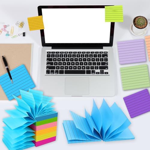 15 Pads Pop Up Sticky Notes,1500 Sheet Lined,3x3 Inch,15 Colors | Self-Stick Notes Pads with Lines,Sticky Notes Pop up Refills,Clean Removal,Assorted Pastel Colors,100 Sheets/Pad