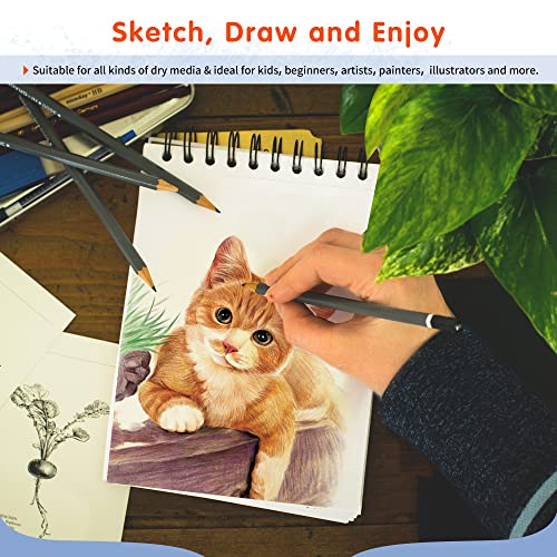 FIXSMITH 5.5"X8.5" Sketch Book, 80 Sheets (68 lb/100gsm) Sketchbook | Acid Free Drawing Paper | Top Bound Artist Sketch Pad | for Kids, Beginners, Artists & Professionals | Bright White - color: Tan, size: 5.5"x8.5"-1 Pack