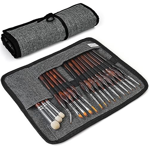 Golden Maple Miniature Paint Brushes Drybrush - Model Paint Brush Set - color: Cocoa Brown