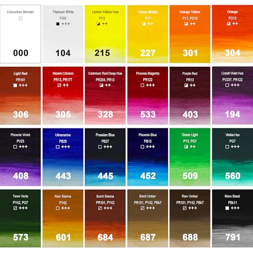 PHOENIX Professional Oil Paint Stick - Set of 24 Colors 37ml Large Soft Water Soluable Oil Pastels, Art Gift Pack Travel Set for Artists, Gift for Painters - color: 24 Multi Colors
