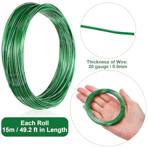 Foraineam 25 Colors 1230 Feet Colored Aluminum Craft Wire 20 Gauge / 0.8 mm Flexible Metal Artistic Floral Jewelry Beading Wire for DIY Jewelry Craft Making Art Supplies - size: 1230 feet