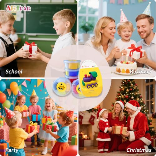 Artpar Air Dry Clay Kit,Modeling Magic Clay Traffic Set,Kids Crafts Gifts - color: Clay traffic kit