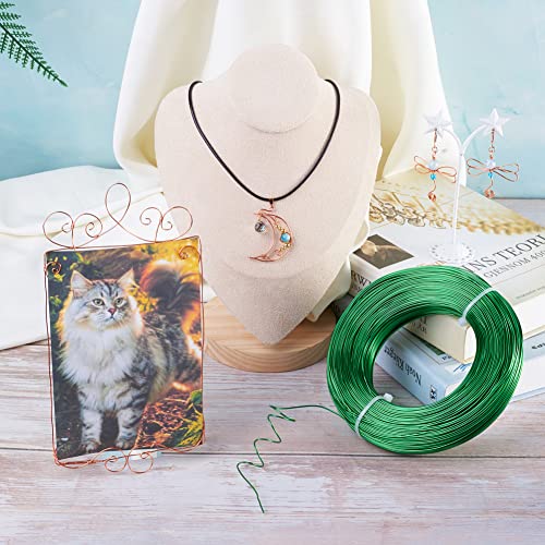 Cheriswelry 650 Feet 18 Gauge Green Aluminum Wire Bendable Metal Craft Wire Flexible Soft Jewelry Beading Wire 1mm for Sculpting Armature Artistic Floral Garden Wrapping DIY Craft - color: Green, size: 18 Gauge(1mm)