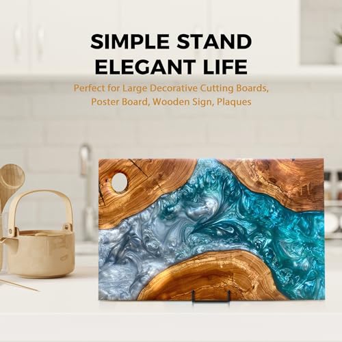 TR-LIFE 12 Inch Plate Stands for Large Heavy Duty Display - Metal Picture Frame Holder Stand + Table Top Easels for Decorative Platter, Book, Plaque, Photo (2 Pack) - size: 12 Inch