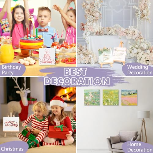 FUMILE 6 Pack Canvas Boards for Painting 8x8 and 8 Pack 5x7 Inch Canvas Boards for Painting, Small Canvases for Painting for Classroom and Painting Parties.