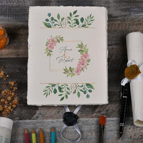 Leather Village Watercolor Paper 13''x9.5'', 400 GSM Cotton, 25 Sheets White - size: 13.5 inches X 9.5 inches