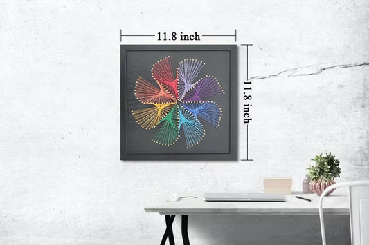 THOUDONER DIY 3D String Art Crafts Kit for Adults Beginner Unique Gift,Windmill(11.8inch*11.8inch).