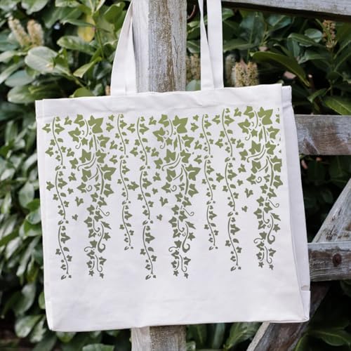 Large Flower Stencils 14" Vine Stencil | Reusable Leaf Branch Stencils for Wall Crafts Canvas Furniture Wood - style: Vine