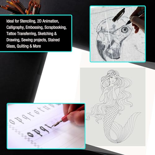 U.S. Art Supply Lightmaster 17"x24" (A2) LED Lightbox Board, 32.5" Diagonal - style: 32.5" (A2)