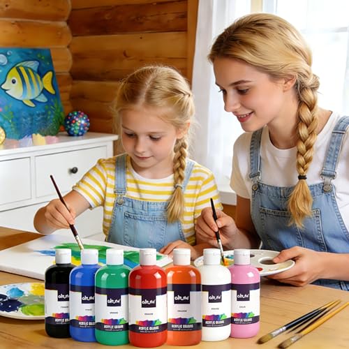 Colorful Basic Acrylic Paint Set, 6 Pack 0.74oz Tubes for DIY Crafts & Art - color: Basic Color