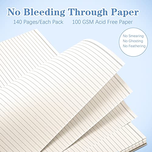 Spiral Notebook, Wide Ruled Notebook Journal, 4 Pack B5 Lined Notebooks for Work, School, Notes Taking , 8" x 10" Large Subject Notebook, 560 Thick Paper, 24pcs Index Tabs, Assorted Pastel Notebook - size: 8" x 10", style: Wide Ruled