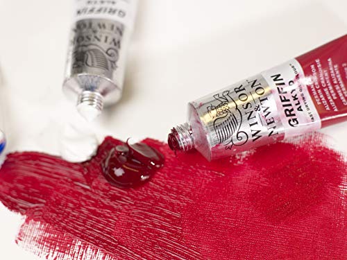 Winsor & Newton Griffin Alkyd Fast Drying Oil Paint, Titanium White | Fast-Drying Oil Paint, Ideal for Thick Impasto Techniques & Underpainting, Slightly More Fluid than Traditional Oils - color: Titanium White, style: 1.25-oz Tube