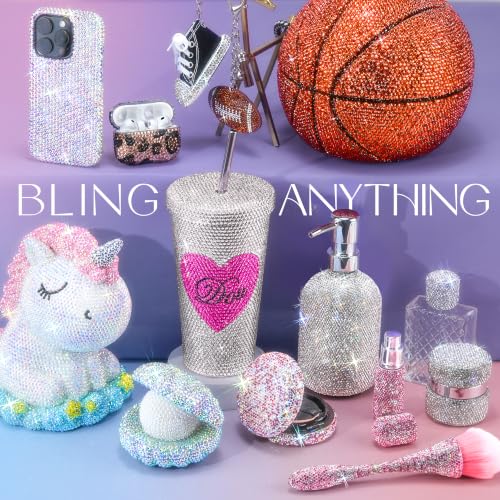 2 Boxes 70000PCS Rhinestones Kit, Rhinestones 3mm 24 Color & Silver 2/3/4/5/6mm Resin Flatback Gems for Diamond Art, Bedazzler Kit with 4Pcs B7000 Jewelry Glue for DIY Crafting Crafts Decor - color: 24 Colors+Sliver Multisize