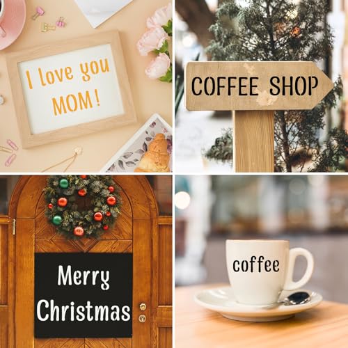 2.5 Inch Alphabet Letter Stencils, 66 Pcs Reusable Plastic Letter Number Symbol Interlocking Drawing Template Kit for Painting on Wood, Wall, Glass, Fabric, Signage, Door Porch - size: 2.5 Inch