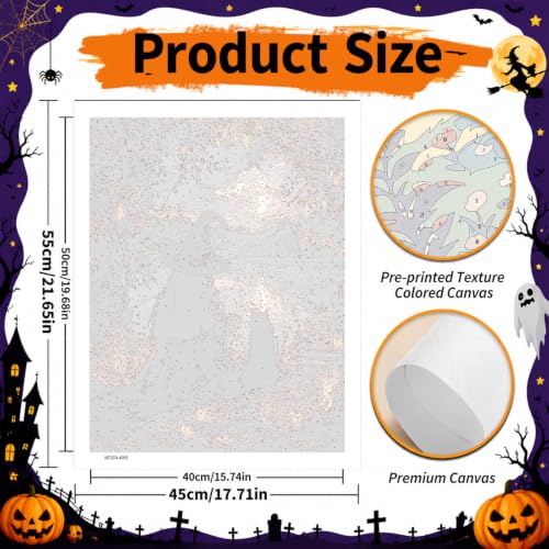 SUJINMEI Witch Paint by Numbers Kit for Adults Without Frame 16X20 inch | Halloween Adult Paint by Number Kits on Canvas, Witch Painting by Numbers for Adults, Acrylic Paints for Home Wall Decor - color: MT23074-US