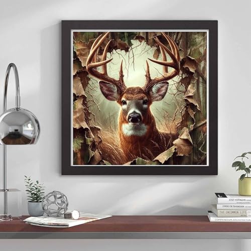 COHAYISY Diamond Art Kits for Adults Giraffe, Diamond Painting Animal, Paint by Numbers Oil Painting Full Drill Round Rhinestone Craft Canvas for Home Wall Decor Gift 12x16 inch - color: 26-69 Giraffe