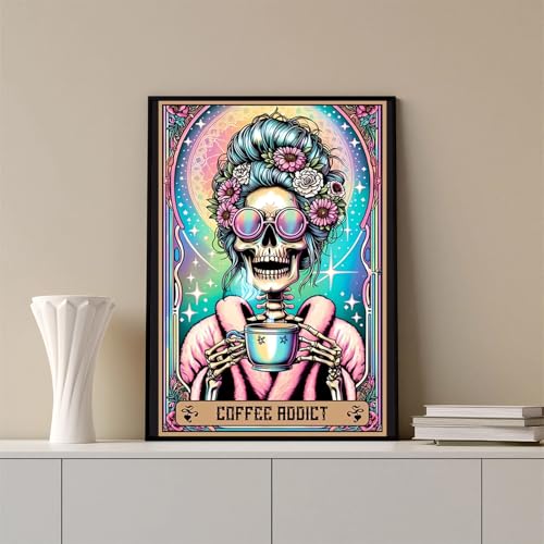 Xoaoes Skull Diamond Art Kits for Adults, Tarot 5D Diamond Painting Kits - color: CM054