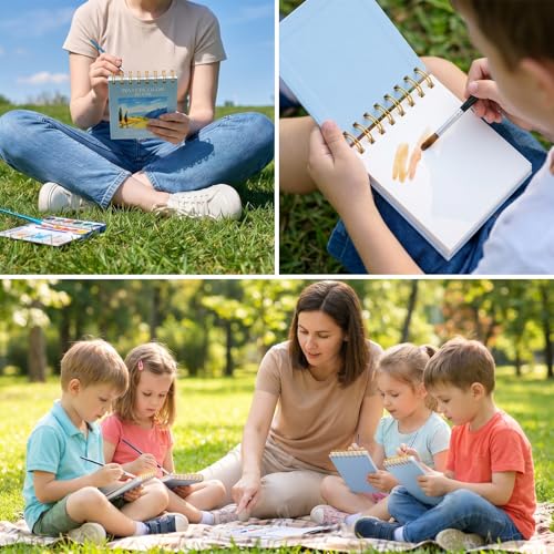 4x4 Inch Watercolor Paper Pad, 35 Sheets, 140 Lb Cold Press, Spiral - size: 4x4 Inch