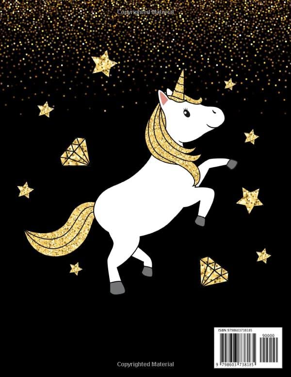 Black Paper Drawing Pad For Gel Pens: Cute Unicorn Journal And Sketchbooks For Girls With Black Pages. Gel Pens Work Perfectly And Show Up Brightly! Fantastic And Unique Birthday Party Favors.