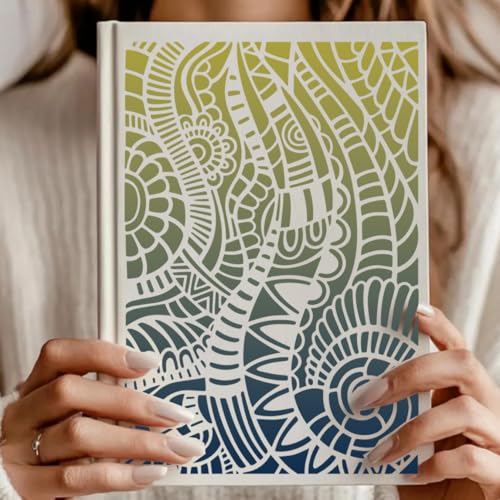 Stencils for Crafts Reusable Texture Stencils 10"x8" | Abstract Geometric Mixed Media Background Stencil for Painting on Wood Canvas Furniture Cards Scrapbook - style: Absract