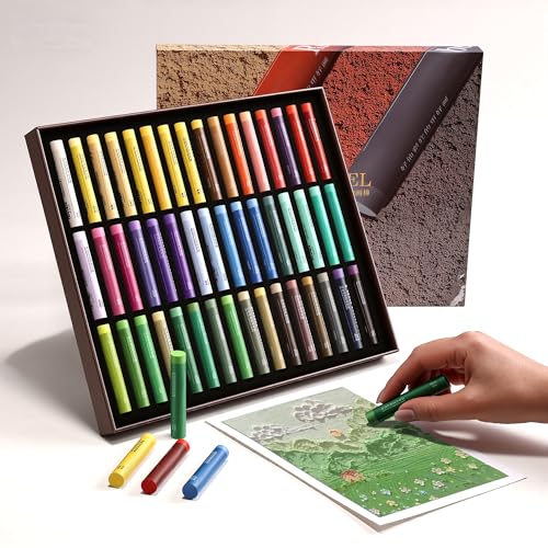 rubens Soft Oil Pastels (48 Morandi Colors), Creamy Oil Pastels for Artists – Low Saturation Vintage Aesthetic Art Supplies for Retro Landscape Drawing, Blending & Layering, Adults & Beginners - color: 48 Morandi Colors