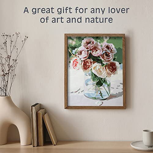 Pink Picasso Paint by Number Kit, for Adults & Teens,16x20, Mail Me Roses | Botanical Floral Collection, Acrylic Paints and Brushes included, Pre-printed high quality canvas, DIY art kit, Gift-ready - color: Mail Me Roses