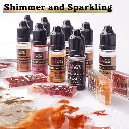 Bundle 1.5 Gallon Resin Epoxy Kit and 24 Colors Metallic Alcohol Ink Set