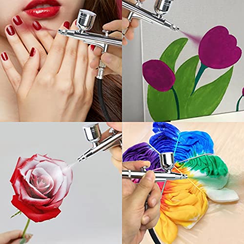 0.3mm Dual Action Airbrush Kit with 6/20/40CC Cups Paint Spray Gun