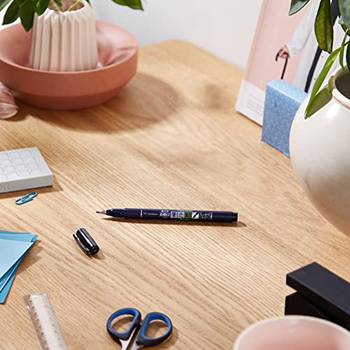 Tombow Fudenosuke Brush Pen, Hard Tip, Black (Pack of 2) - size: 1 Count (Pack of 2), style: Hard