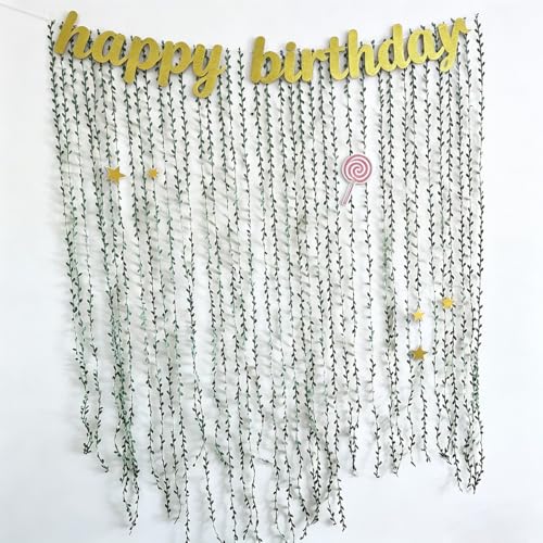 273FT Artificial Leaf Ribbon, Vines Leaves String Trim Botanical Greenery - for Baby Shower, Spring Wedding, Jungle Wild Home Party Decor, Balloon Garland, Wreaths & DIY Craft