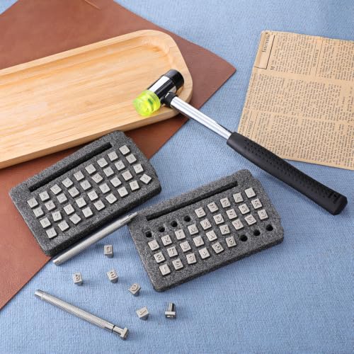 75 Pcs Leather Stamping Tools for Leather Working Letter Number