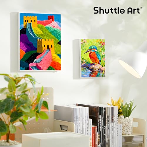 Shuttle Art Canvas for Painting, 20-Piece Multi-Pack 5x7 & 8x10 Inch Stretched Canvas, 100% Cotton, Primed White Blank Canvases, Ideal Art Supplies for Kids Acrylic Oil Acrylic Pouring - size: 20 Multi Pack-5x7", 8x10"