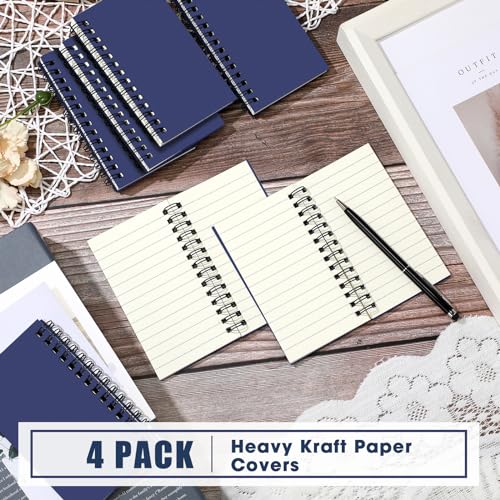 Jutom 18 Pcs Small Spiral Notebook Memo Pad 3x5, Dark Blue - color: Dark Blue