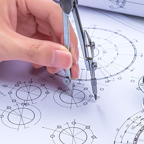 EBOOT Student Geometry Set, 180 Degree Protractor Compass 6",Clear | Swing Arm Protractor Ruler Compass, Geometry Drawing Tools for Measuring Angles, School Classroom Math Supplies - color: Clear