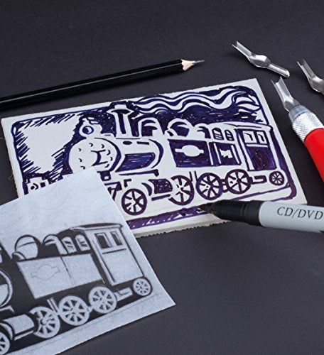 Essdee Ten Lino Cutters and Handle Set (Lino Cutter Styles 1 to 10)
