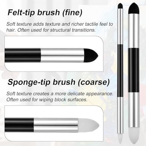 39 Pcs Blending Stumps for Drawing Blending Stump Set Sketch Drawing Tools Accessories with Sandpaper Pencil Sharpener Extension Tool Erasers, Sponge Replacement Heads & Bag for Charcoal Sketch