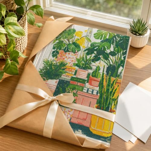 WUSARPLY Potted Plants Diamond Painting Kits for Beginner Adults - color: YA007