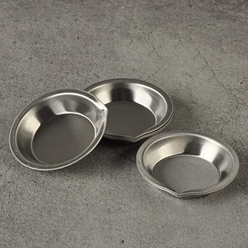 12pcs Makeup Palette Stainless Steel Small Round Paint Tray Artist Watercolours Paint Mixing Palette Tray