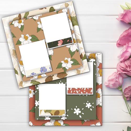 48 Sheets Vintage Floral Scrapbook Paper,Vintage Floral Pattern Decorative Scrapbook Paper for Journals DIY Cards and Photo Albums,Aesthetic Craft Supplies - color: Vintage Floral