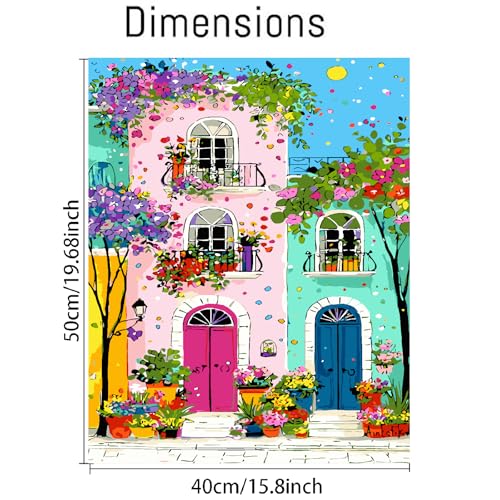 Yiolikan Landscape Paint by Numbers for Adults Beginners | Tree Adults' Paint-by-Number Kits, Color by Numbers for Adults on Canvas,Perfect for Gift Home Wall Decor(16x20inch) - color: Scenery-3